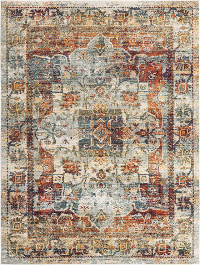 Ivory 9' x 12' Isabella Rectangle Area Rug Polypropylene & Polyester Traditional Elegant Carpet for Living Rooms, Dining, Office, Dorms for Sale at Rug Engine