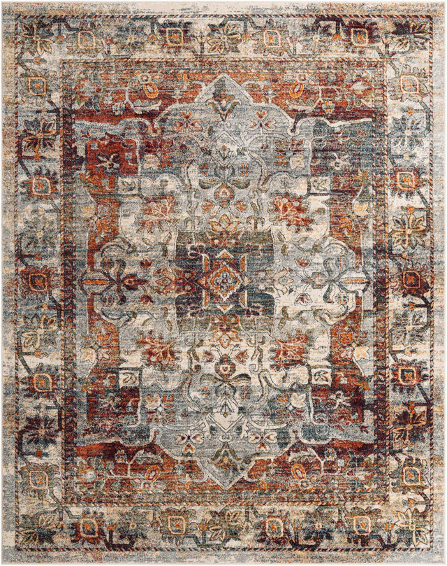 Ivory 7' 10 x 10' Isabella Rectangle Area Rug Polypropylene & Polyester Traditional Elegant Carpet for Living Rooms, Dining, Office, Dorms for Sale at Rug Engine