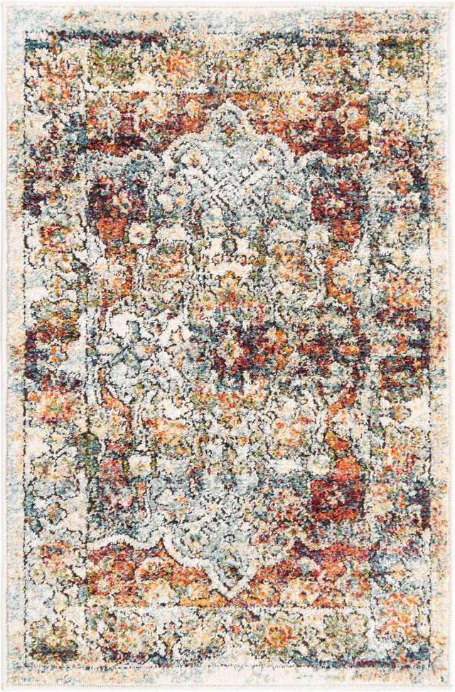 Ivory 2' x 3' 1 Isabella Rectangle Area Rug Polypropylene & Polyester Traditional Elegant Carpet for Living Rooms, Dining, Office, Dorms for Sale at Rug Engine