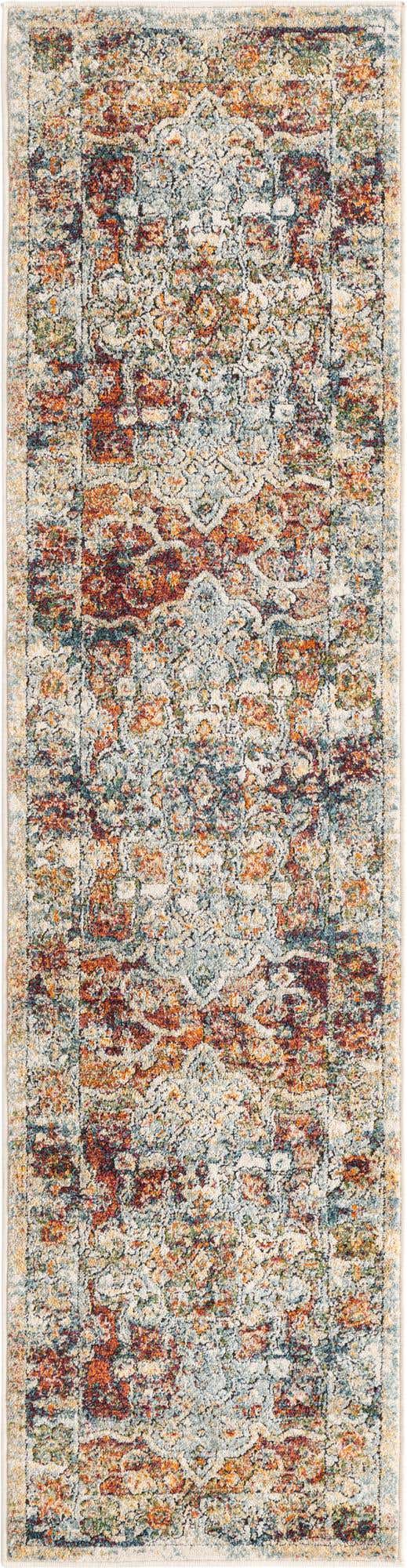 Ivory 2' x 8' Isabella Runner Area Rug Polypropylene & Polyester Traditional Elegant Carpet for Living Rooms, Dining, Office, Dorms for Sale at Rug Engine