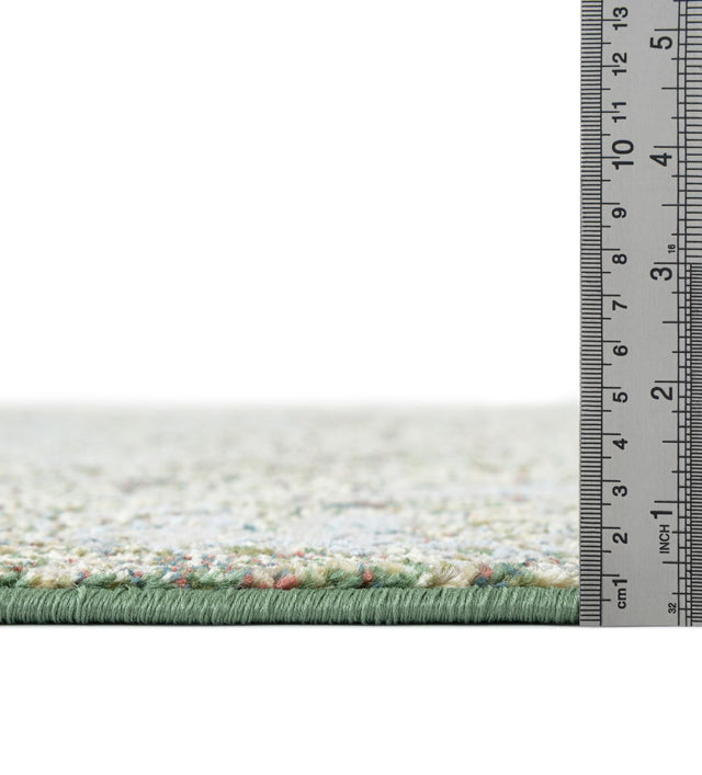 Green 10' x 10' Isabella Round Area Rug Polypropylene & Polyester Traditional Elegant Carpet for Living Rooms, Dining, Office, Dorms for Sale at Rug Engine