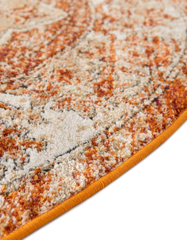 Rust Red 4' 1 x 6' 1 Isabella Oval Area Rug Polypropylene & Polyester Traditional Elegant Carpet for Living Rooms, Dining, Office, Dorms for Sale at Rug Engine
