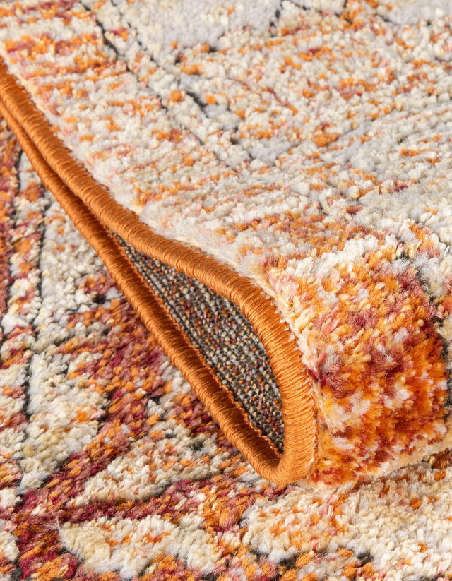 Rust Red 5' 1 x 5' 1 Isabella Octagon Area Rug Polypropylene & Polyester Traditional Elegant Carpet for Living Rooms, Dining, Office, Dorms for Sale at Rug Engine
