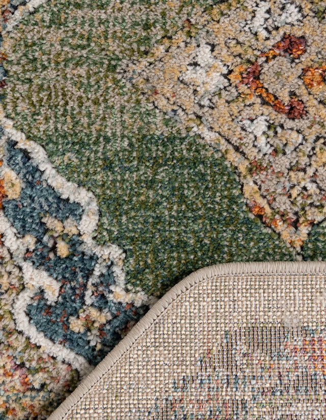 Green 7' 10 x 7' 10 Isabella Octagon Area Rug Polypropylene & Polyester Traditional Elegant Carpet for Living Rooms, Dining, Office, Dorms for Sale at Rug Engine