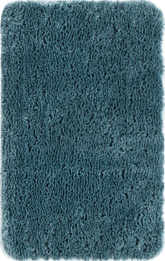 Dusty Blue 1' 8 x 2' 7 Bano Luxe Bath Mat Soft & Plush Water Absorbing Accent Area Rug for Sale at Rug Engine