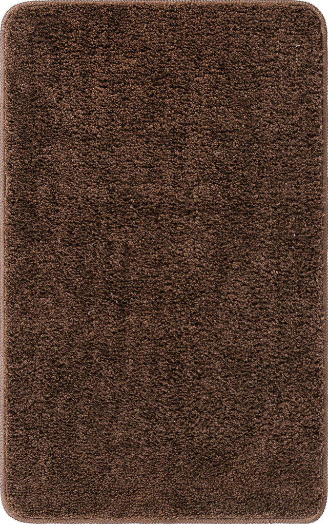 Mocha Brown 1' 8 x 2' 7 Bano Everyday Bath Mat Soft & Plush Water Absorbing Accent Area Rug for Sale at Rug Engine