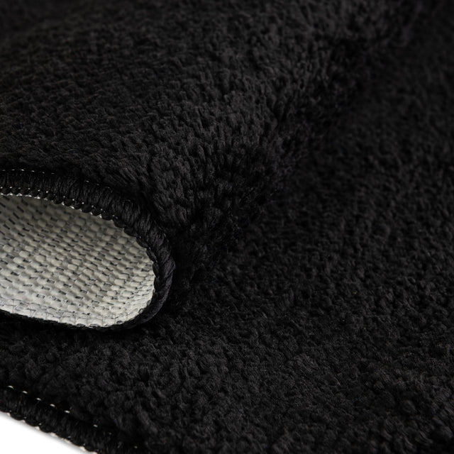 Midnight Black 1' 8 x 2' 7 Bano Everyday Bath Mat Soft & Plush Water Absorbing Accent Area Rug for Sale at Rug Engine