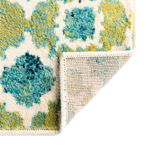 Blue 2' 11 x 12' Azalea Runner Area Rug Colorful 100% Polypropylene Durable Jute Backing Living Dining Room Bedroom Office Modern Decor Carpet for Sale at Rug Engine