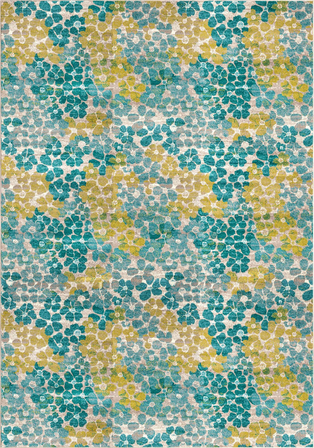 Blue 10' x 14' Azalea Rectangle Area Rug Colorful 100% Polypropylene Durable Jute Backing Living Dining Room Bedroom Office Modern Decor Carpet for Sale at Rug Engine