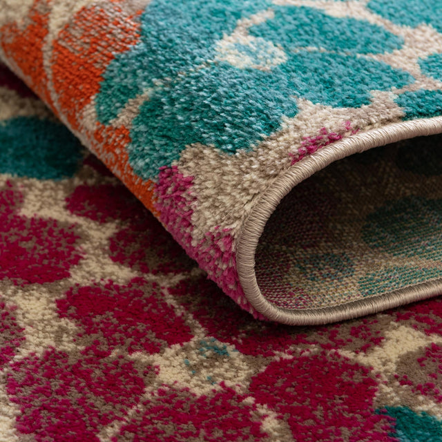 Multicolor 5' 3 x 8' Azalea Rectangle Area Rug Colorful 100% Polypropylene Durable Jute Backing Living Dining Room Bedroom Office Modern Decor Carpet for Sale at Rug Engine