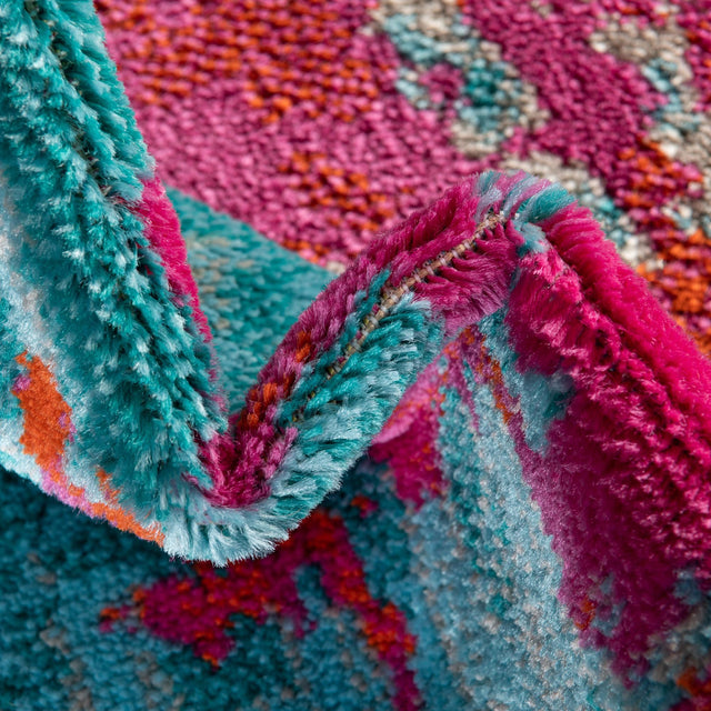 Turquoise 2' 11 x 12' Azalea Runner Area Rug Colorful 100% Polypropylene Durable Jute Backing Living Dining Room Bedroom Office Modern Decor Carpet for Sale at Rug Engine