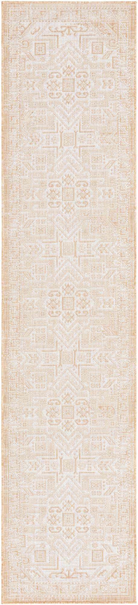 Natural 2' 7 x 12' Outdoor Aztec Runner Area Rug Weather Resistant for Patio, Deck, Terrace, Balcony, Porch 100% Polypropylene Traditional Carpet Mat for Sale at Rug Engine