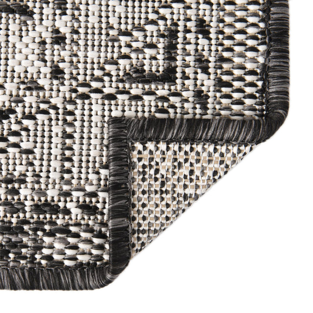 Charcoal Gray 5' 3 x 5' 3 Outdoor Aztec Octagon Area Rug Weather Resistant for Patio, Deck, Terrace, Balcony, Porch 100% Polypropylene Traditional Carpet Mat for Sale at Rug Engine