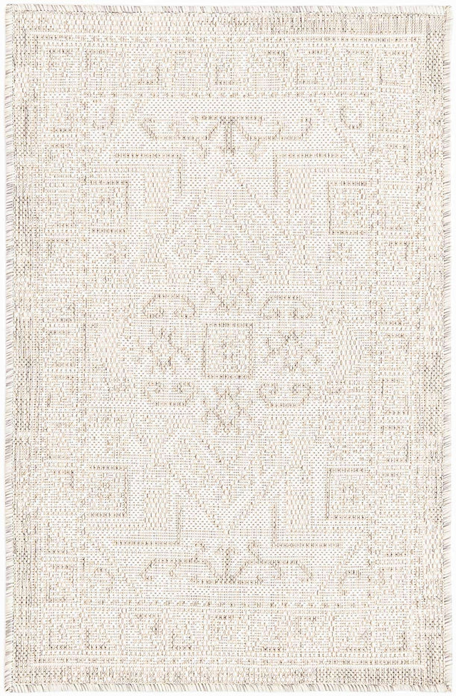 Light Gray 2' x 3' 1 Outdoor Aztec Rectangle Area Rug Weather Resistant for Patio, Deck, Terrace, Balcony, Porch 100% Polypropylene Traditional Carpet Mat for Sale at Rug Engine