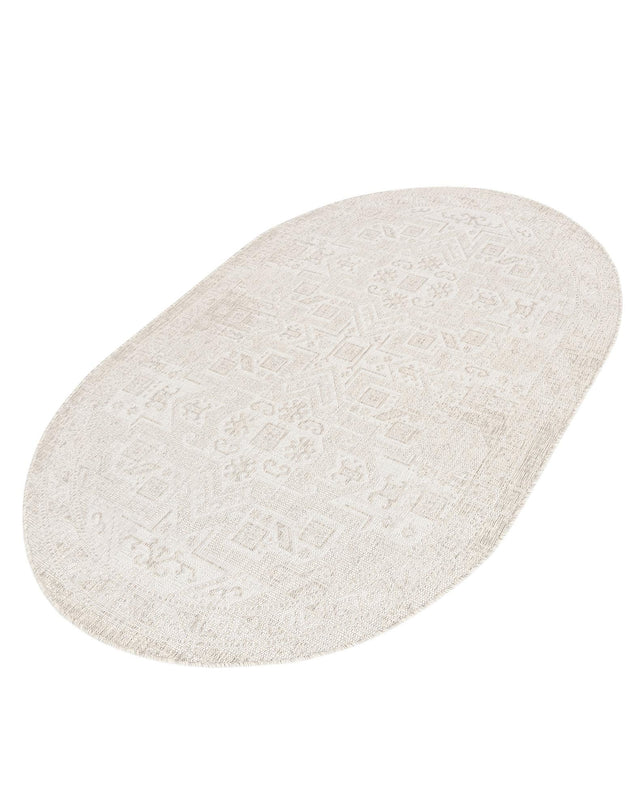 Light Gray 5' 3 x 8' Outdoor Aztec Oval Area Rug Weather Resistant for Patio, Deck, Terrace, Balcony, Porch 100% Polypropylene Traditional Carpet Mat for Sale at Rug Engine