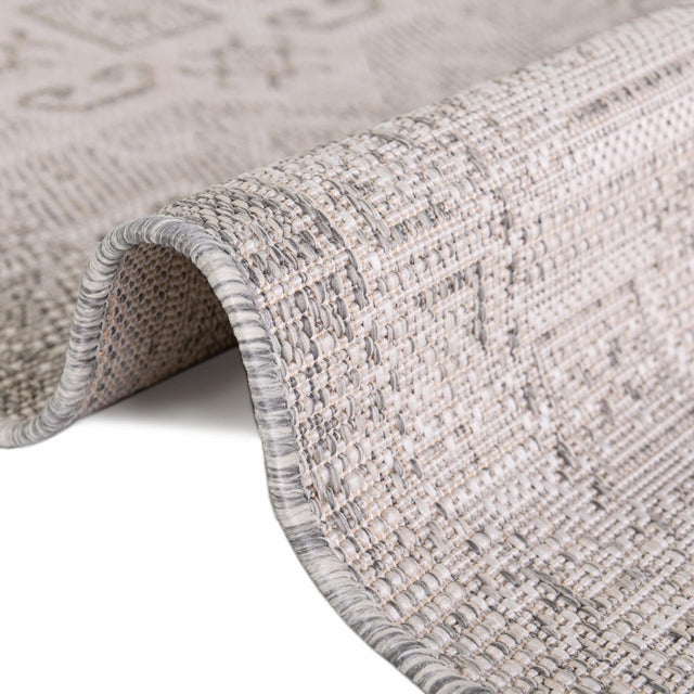 Light Gray 5' 3 x 5' 3 Outdoor Aztec Octagon Area Rug Weather Resistant for Patio, Deck, Terrace, Balcony, Porch 100% Polypropylene Traditional Carpet Mat for Sale at Rug Engine