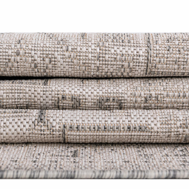 Light Gray 5' 3 x 5' 3 Outdoor Aztec Octagon Area Rug Weather Resistant for Patio, Deck, Terrace, Balcony, Porch 100% Polypropylene Traditional Carpet Mat for Sale at Rug Engine