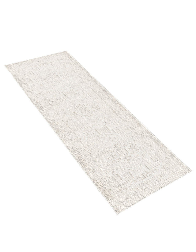 Light Gray 2' x 8' Outdoor Aztec Runner Area Rug Weather Resistant for Patio, Deck, Terrace, Balcony, Porch 100% Polypropylene Traditional Carpet Mat for Sale at Rug Engine