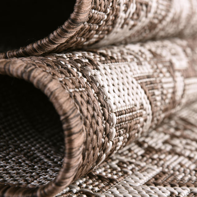 Brown 10' x 13' 1 Outdoor Aztec Rectangle Area Rug Weather Resistant for Patio, Deck, Terrace, Balcony, Porch 100% Polypropylene Traditional Carpet Mat for Sale at Rug Engine