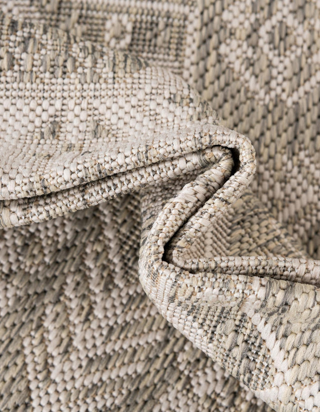 Light Gray 6' 1 x 9' Outdoor Aztec Rectangle Area Rug Weather Resistant for Patio, Deck, Terrace, Balcony, Porch 100% Polypropylene Traditional Carpet Mat for Sale at Rug Engine