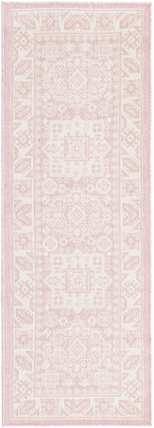Pink 2' x 6' 1 Outdoor Aztec Runner Area Rug Weather Resistant for Patio, Deck, Terrace, Balcony, Porch 100% Polypropylene Traditional Carpet Mat for Sale at Rug Engine