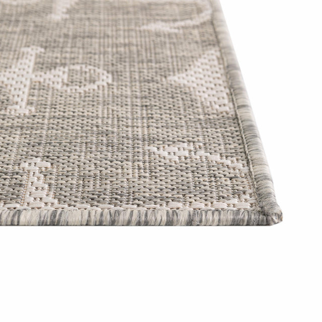 Gray 10' x 14' 1 Outdoor Coastal Rectangle Area Rug Weather Resistant for Patio, Deck, Terrace, Balcony, Porch 100% Polypropylene Coastal Decor Carpet for Sale at Rug Engine