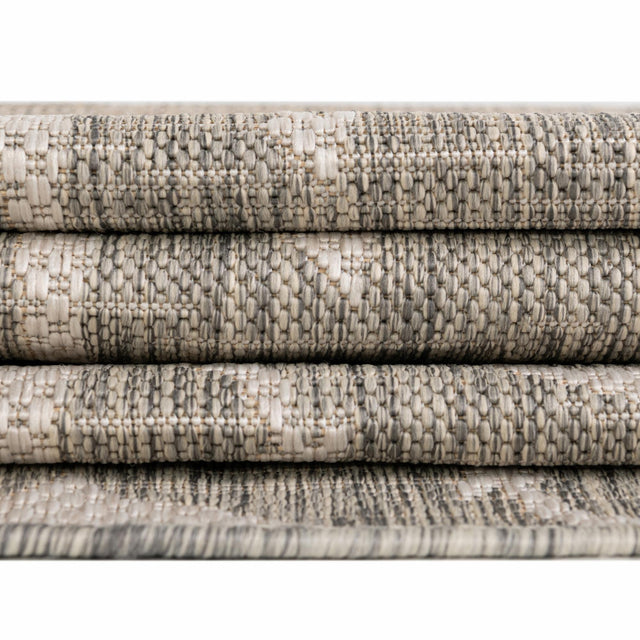 Gray 5' 3 x 5' 3 Outdoor Coastal Octagon Area Rug Weather Resistant for Patio, Deck, Terrace, Balcony, Porch 100% Polypropylene Coastal Decor Carpet for Sale at Rug Engine