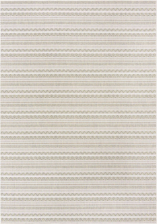 Green 7' 1 x 10' Outdoor Striped Rectangle Area Rug Weather Resistant for Patio, Deck, Terrace, Balcony, Porch Geometric Pattern Waterproof Carpet for Sale at Rug Engine