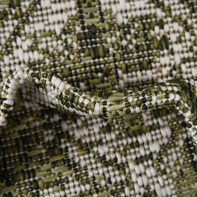 Green 5' 3 x 8' Outdoor Traditional Oval Area Rug Weather Resistant for Patio, Deck, Terrace, Balcony, Porch