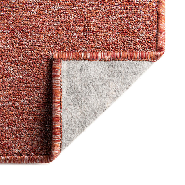 Rust Red 9' 10 x 9' 10 Everyday Solid Square Area Rug 100% Polypropylene With Felt Backing Easy Clean Simple Carpet for Minimalist Room Decorating for Sale at Rug Engine