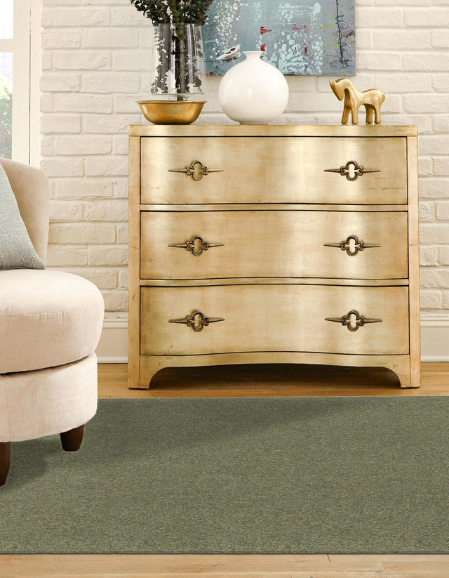 Pickle Green 3' 3 x 3' 3 Everyday Solid Square Area Rug 100% Polypropylene With Felt Backing Easy Clean Simple Carpet for Minimalist Room Decorating for Sale at Rug Engine