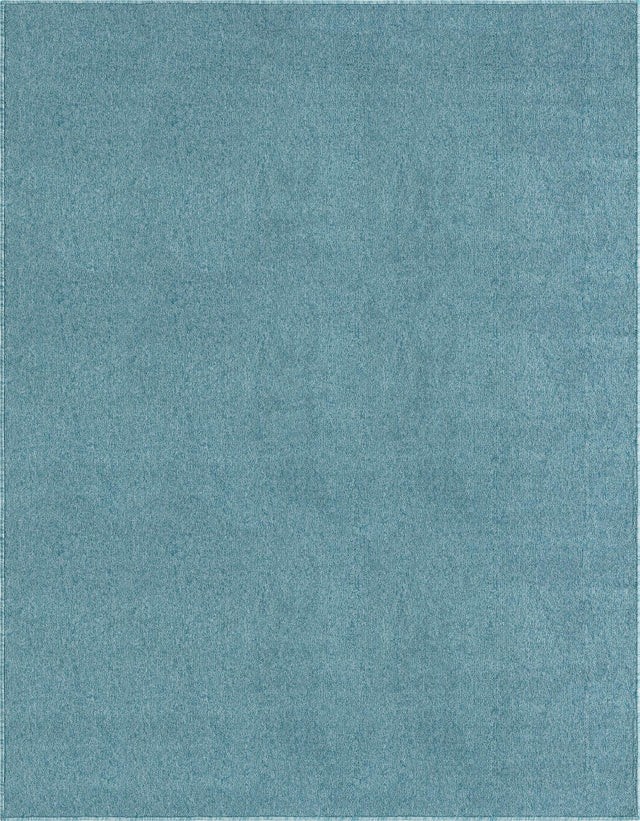 Aquamarine Blue 7' 10 x 10' Everyday Solid Rectangle Area Rug 100% Polypropylene With Felt Backing Easy Clean Simple Carpet for Minimalist Room Decorating for Sale at Rug Engine