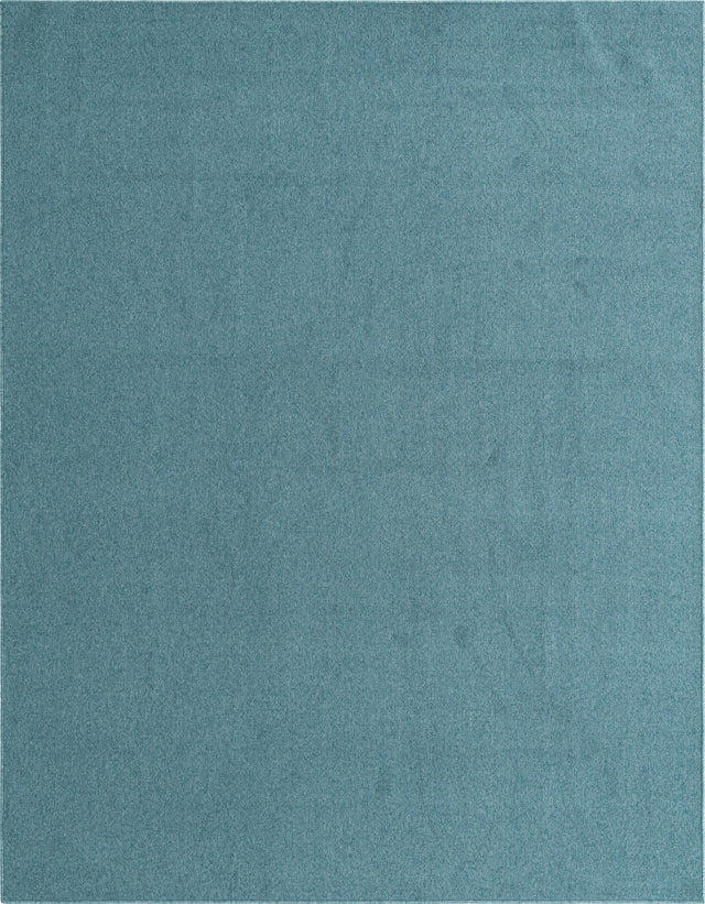 Aquamarine Blue 7' 10 x 10' Everyday Solid Rectangle Area Rug 100% Polypropylene With Felt Backing Easy Clean Simple Carpet for Minimalist Room Decorating for Sale at Rug Engine