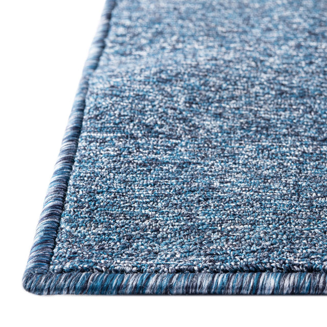 Azure Blue 2' 6 x 16' 5 Everyday Solid Runner Area Rug 100% Polypropylene With Felt Backing Easy Clean Simple Carpet for Minimalist Room Decorating for Sale at Rug Engine