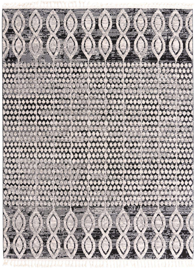 Charcoal 7' 10 x 10' Cherokee Rectangle Area Rug 100% Polypropylene With Cotton Backing Modern Geometric Carpet for Home Decor Interior Design Rooms for Sale at Rug Engine