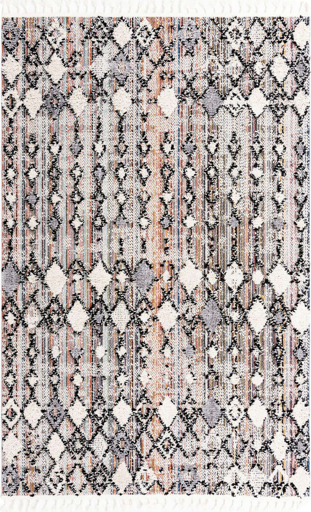 Rust Multicolor 6' x 9' Cherokee Rectangle Area Rug 100% Polypropylene With Cotton Backing Modern Geometric Carpet for Home Decor Interior Design Rooms for Sale at Rug Engine
