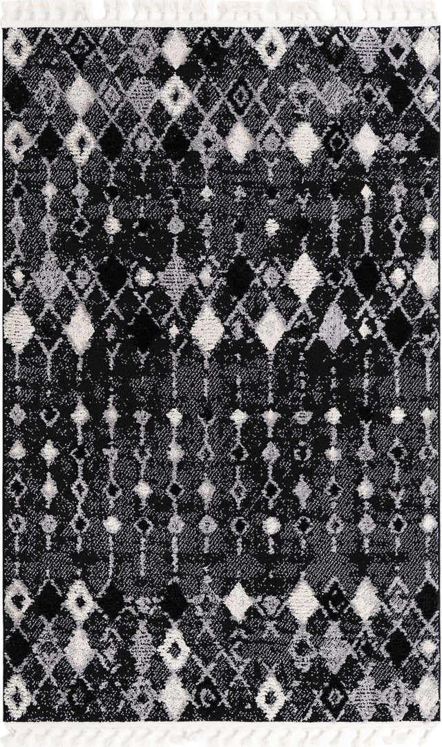 Fossil Gray 5' 3 x 8' Cherokee Rectangle Area Rug 100% Polypropylene With Cotton Backing Modern Geometric Carpet for Home Decor Interior Design Rooms for Sale at Rug Engine