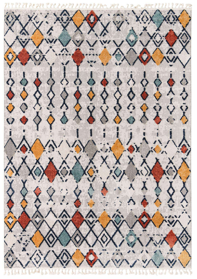 Multicolor 9' x 12' Cherokee Rectangle Area Rug 100% Polypropylene With Cotton Backing Modern Geometric Carpet for Home Decor Interior Design Rooms for Sale at Rug Engine