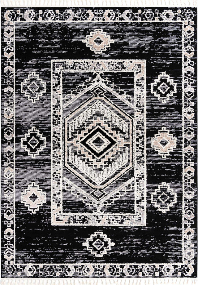 Fossil Gray 9' x 12' Cherokee Rectangle Area Rug 100% Polypropylene With Cotton Backing Modern Geometric Carpet for Home Decor Interior Design Rooms for Sale at Rug Engine