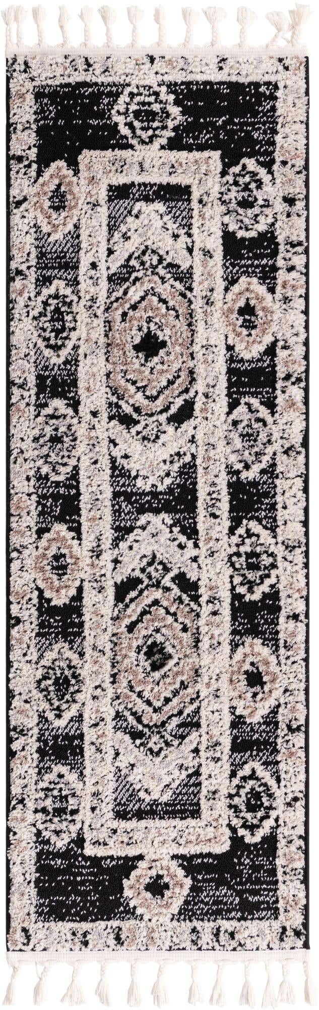 Fossil Gray 2' x 6' Cherokee Runner Area Rug 100% Polypropylene With Cotton Backing Modern Geometric Carpet for Home Decor Interior Design Rooms for Sale at Rug Engine