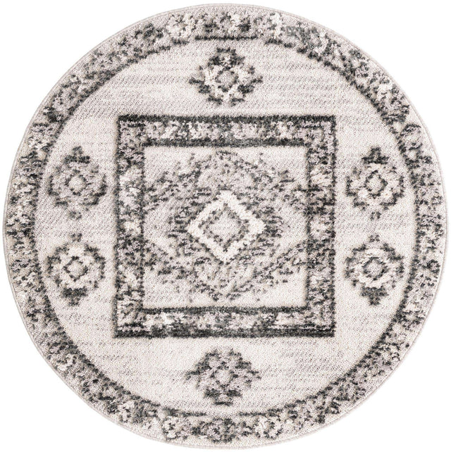 Sand 4' x 4' Cherokee Round Area Rug 100% Polypropylene With Cotton Backing Modern Geometric Carpet for Home Decor Interior Design Rooms for Sale at Rug Engine