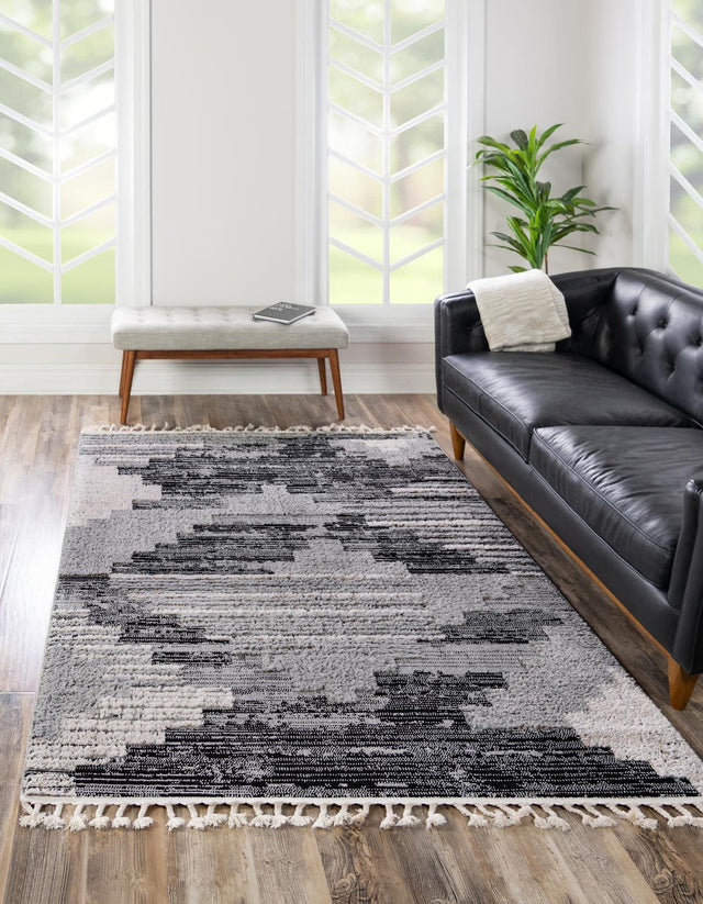 Fossil Gray 7' 10 x 10' Cherokee Rectangle Area Rug 100% Polypropylene With Cotton Backing Modern Geometric Carpet for Home Decor Interior Design Rooms for Sale at Rug Engine