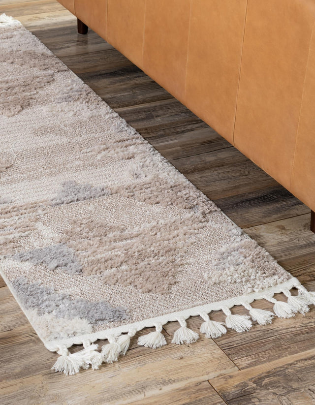 Sand 2' x 6' Cherokee Runner Area Rug 100% Polypropylene With Cotton Backing Modern Geometric Carpet for Home Decor Interior Design Rooms for Sale at Rug Engine