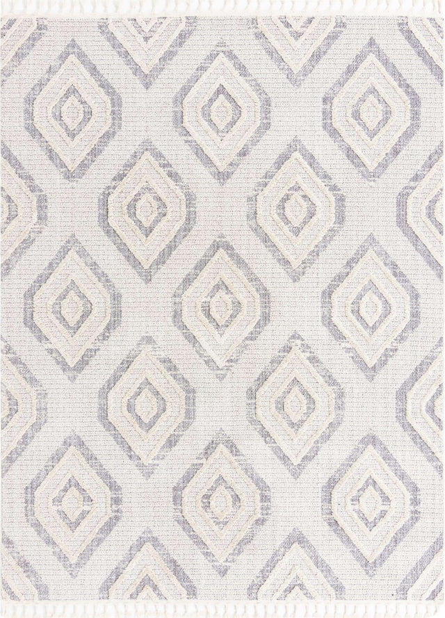 Ivory 7' 10 x 10' Cherokee Rectangle Area Rug 100% Polypropylene With Cotton Backing Modern Geometric Carpet for Home Decor Interior Design Rooms for Sale at Rug Engine