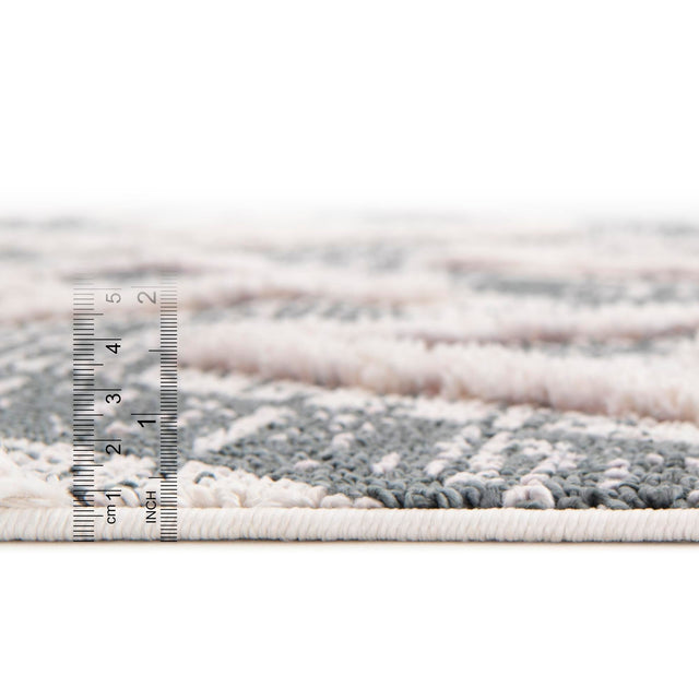 Blue Gray 2' x 6' Cherokee Runner Area Rug 100% Polypropylene With Cotton Backing Modern Geometric Carpet for Home Decor Interior Design Rooms for Sale at Rug Engine