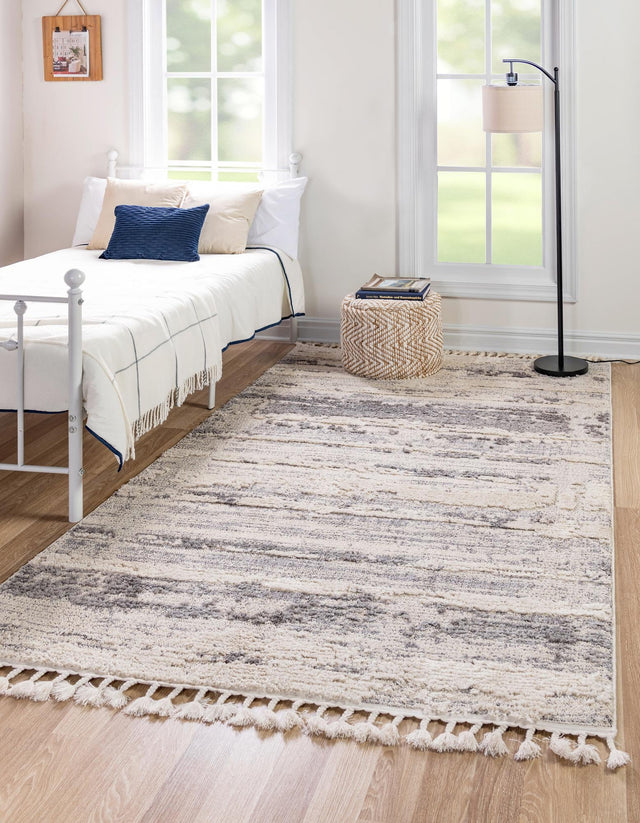 Sand 9' x 12' Cherokee Rectangle Area Rug 100% Polypropylene With Cotton Backing Modern Geometric Carpet for Home Decor Interior Design Rooms for Sale at Rug Engine