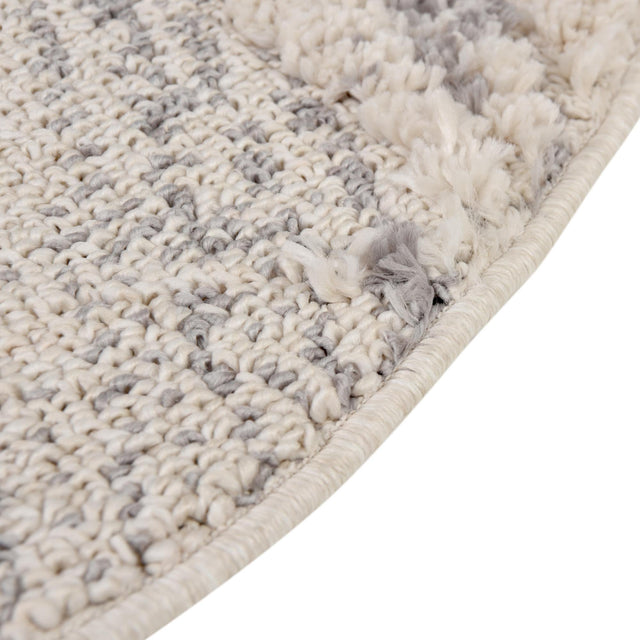 Sand 7' x 7' Cherokee Round Area Rug 100% Polypropylene With Cotton Backing Modern Geometric Carpet for Home Decor Interior Design Rooms for Sale at Rug Engine