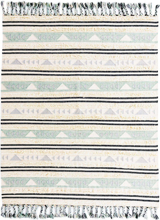 Aquamarine 8' x 10' Mesa Rectangle Area Rug 100% Wool Geometric All Natural Carpet for Living, Dining, Office, Bedrooms, Dorms, Kitchens for Sale at Rug Engine