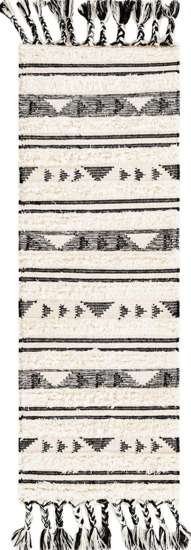 Charcoal 2' 2 x 6' 1 Mesa Runner Area Rug 100% Wool Geometric All Natural Carpet for Living, Dining, Office, Bedrooms, Dorms, Kitchens for Sale at Rug Engine