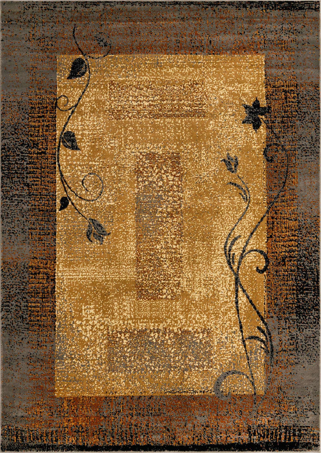 Beige 7' 1 x 10' Barista Rectangle Area Rug 100% Polypropylene Abstract Modern Geometric Carpet for Living Room Dining Office Dorm Room Decor for Sale at Rug Engine